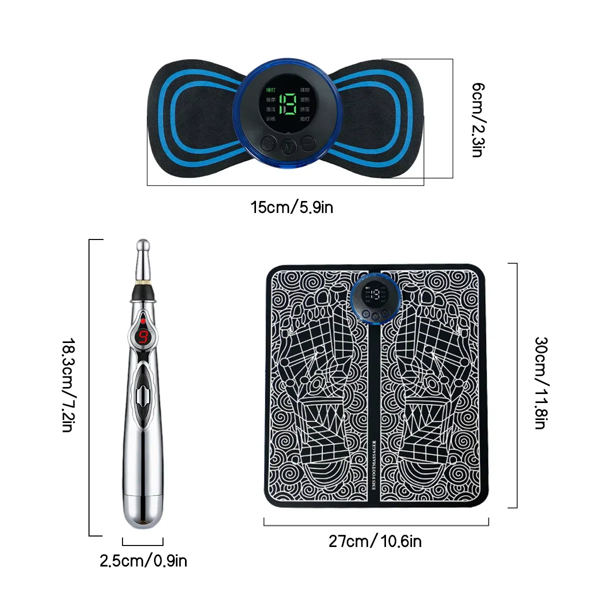 Electric Foot Massager Pad with EMS Technology – Deep Muscle Relaxation & Blood Circulation Device
