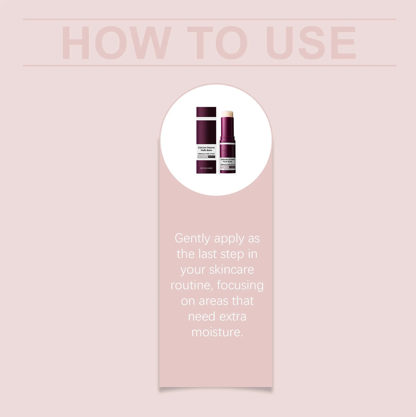 Anti-Aging Wrinkle Balm Stick with Collagen & Calcium | GlowLift™ Multi Balm for Face & Neck