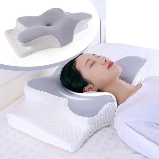 Butterfly Contour Memory Foam Pillow | Orthopedic Neck Support for Shoulder Pain & Spinal Alignment